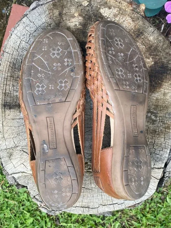 Naturalizer Tan Leather Huaraches Size 8.5 - Picture 3 of 4